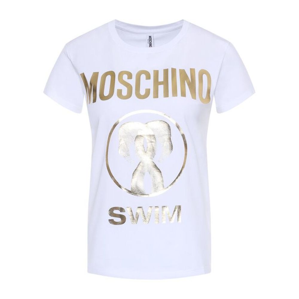 Moschino Women's Flamingo Logo T-Shirt White